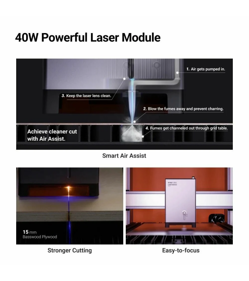 Snapmaker Artisan Premium 3-in-1 Lazer CNC 3D Yazıcı (Kabinli)