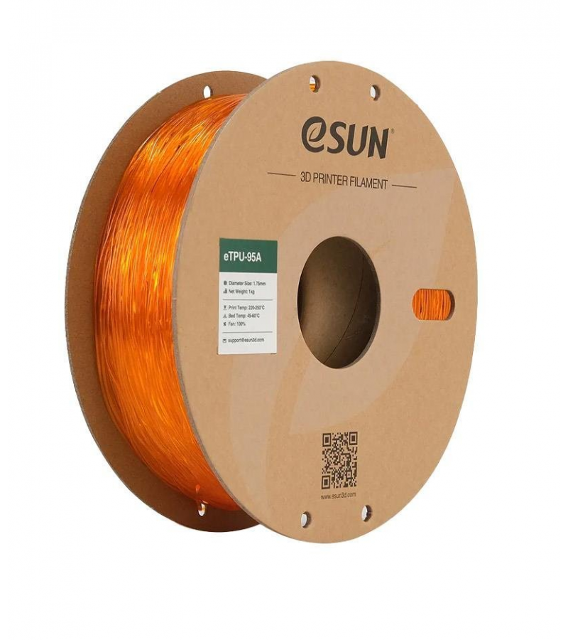 Esun eTPU-95A Filament Transparan Cam Turuncu