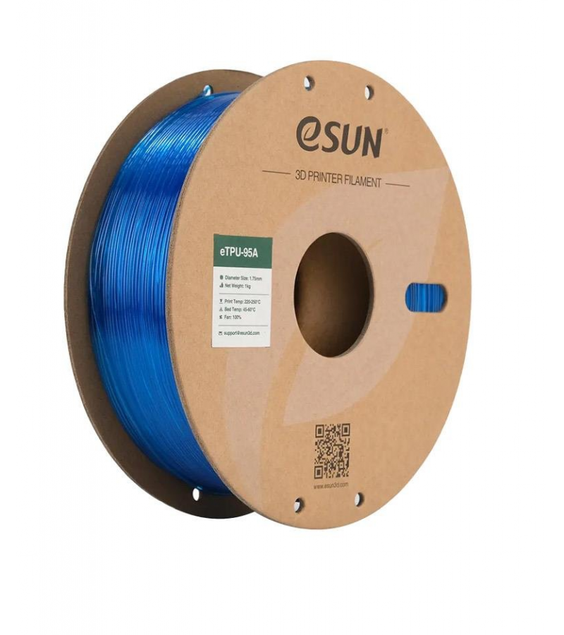 Esun eTPU-95A Filament Transparan Mavi