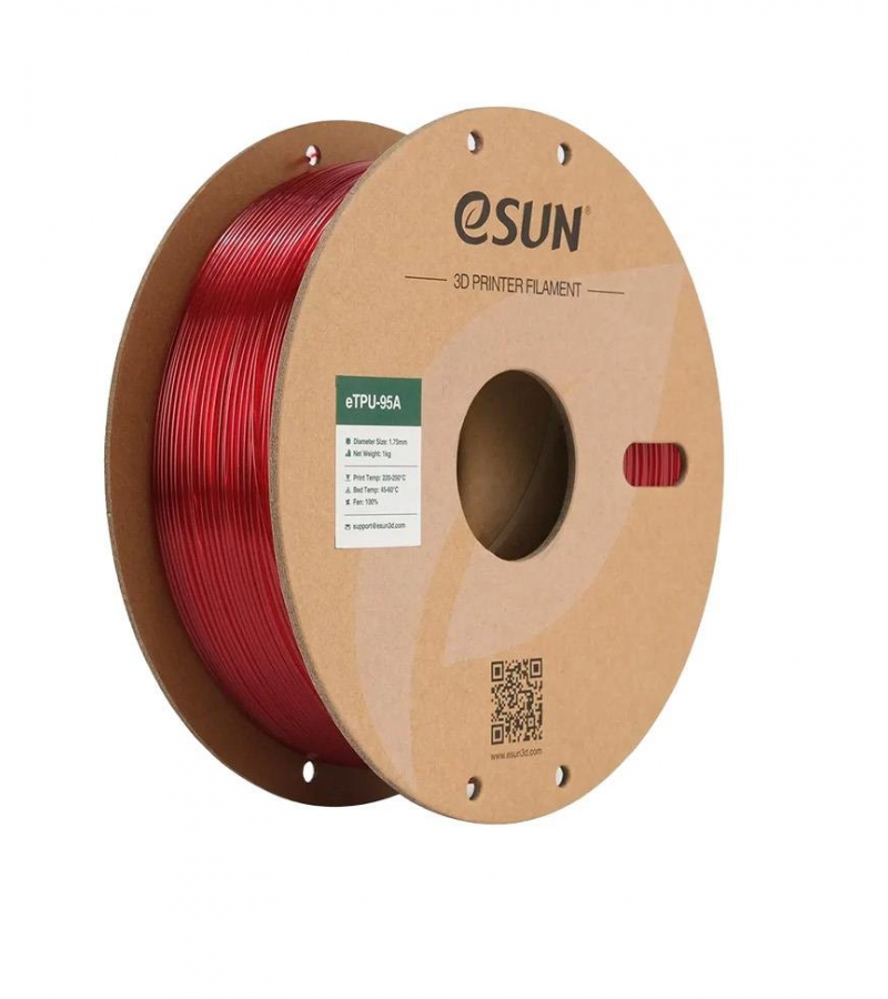 Esun eTPU-95A Filament Transparan Kırmızı