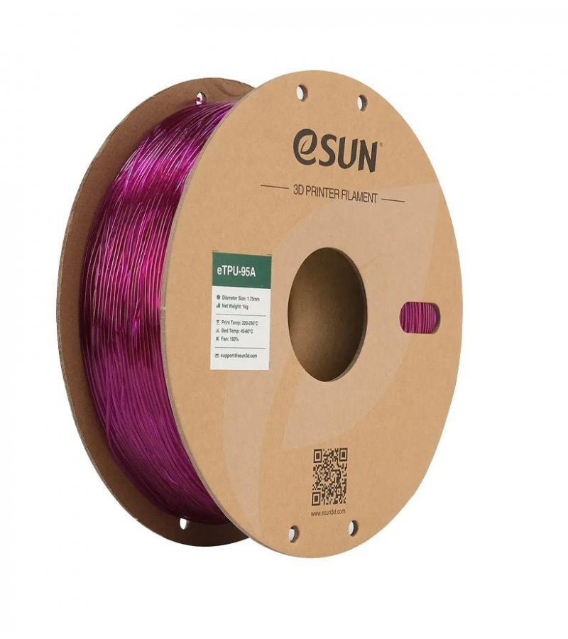 Esun eTPU-95A Filament Transparan Mor