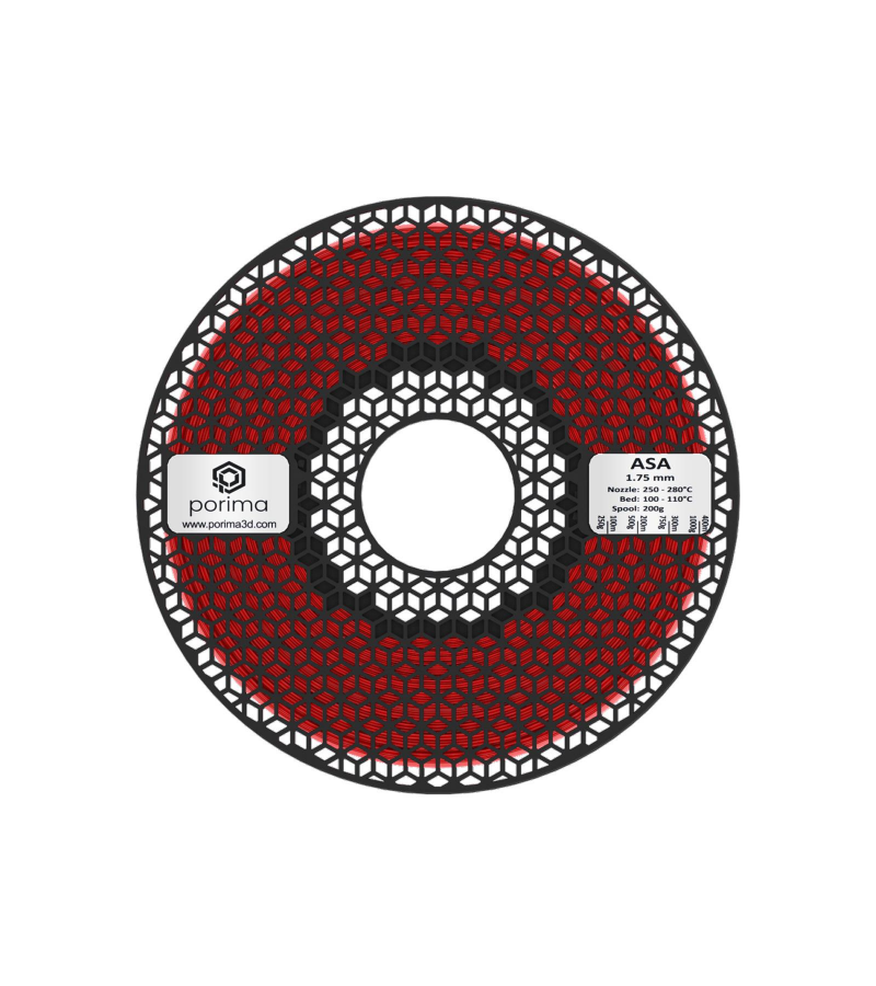 Porima ASA Filament Kırmızı 1.75mm 1Kg