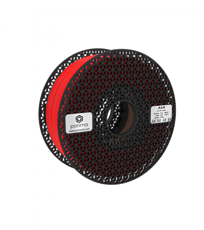 Porima ASA Filament Kırmızı 1.75mm 1Kg