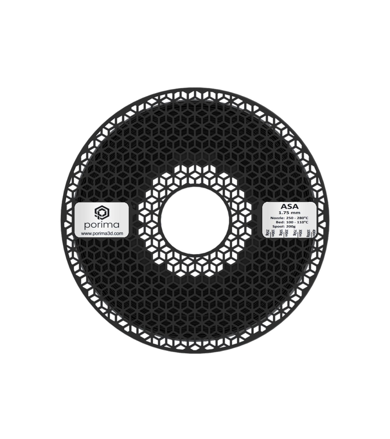 Porima ASA Filament Siyah 1.75mm 1Kg