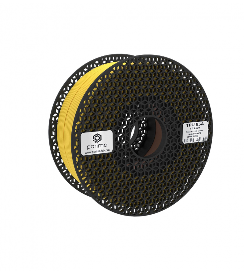 Porima TPU Flex 95A Filament Sarı 1.75mm 1Kg