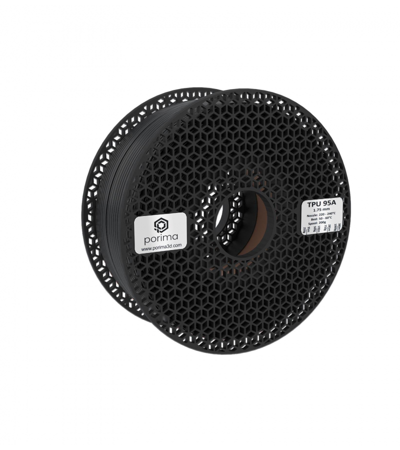 Porima TPU Flex 95A Filament Siyah 1.75mm 1Kg