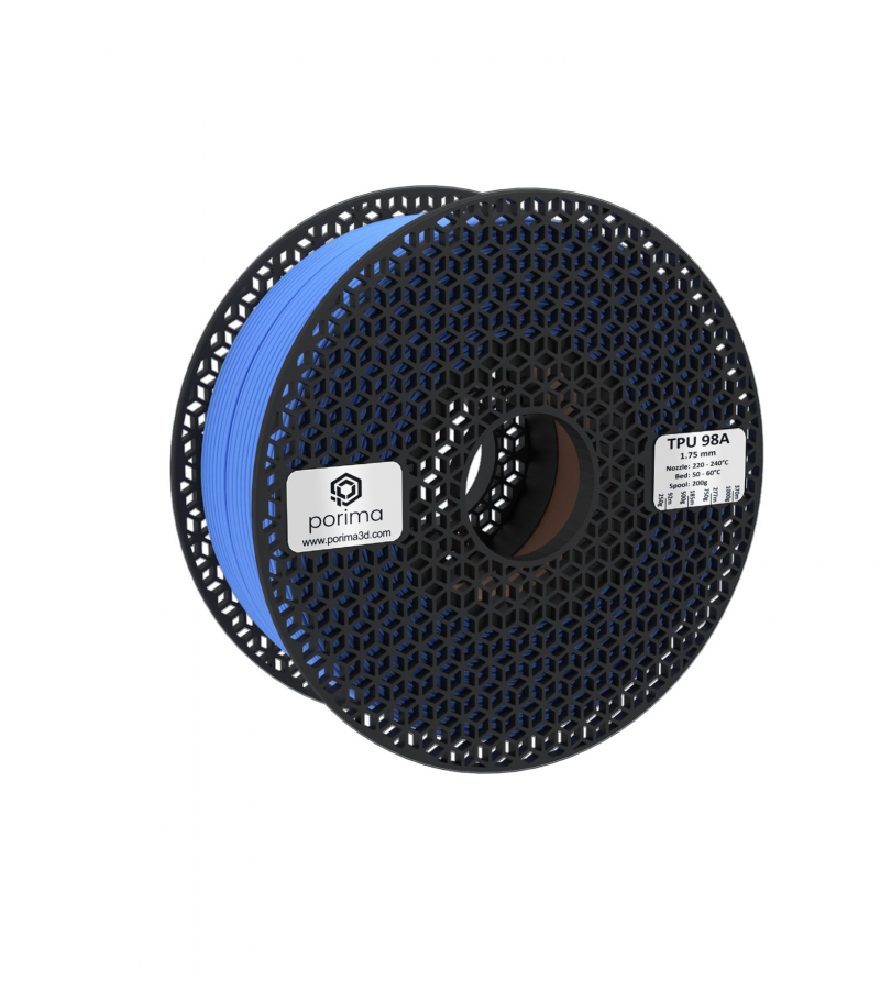 Porima TPU Flex 98A Filament Mavi 1.75mm 1Kg