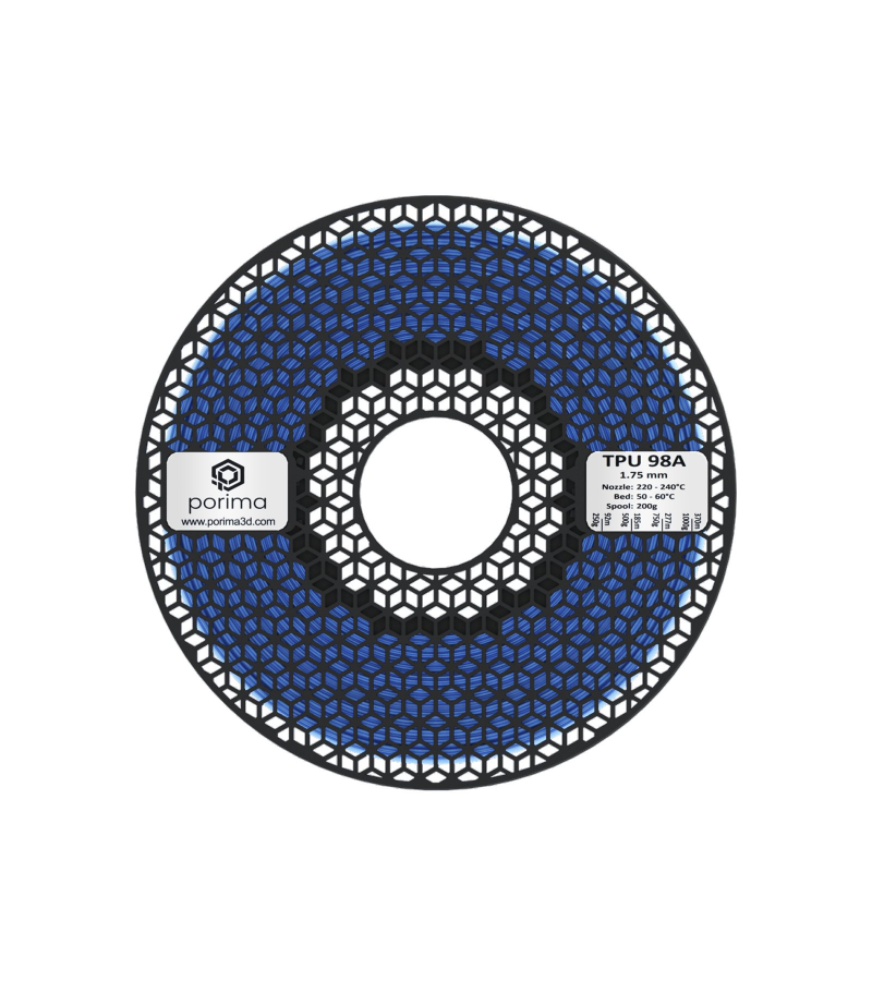 Porima TPU Flex 98A Filament Mavi 1.75mm 1Kg