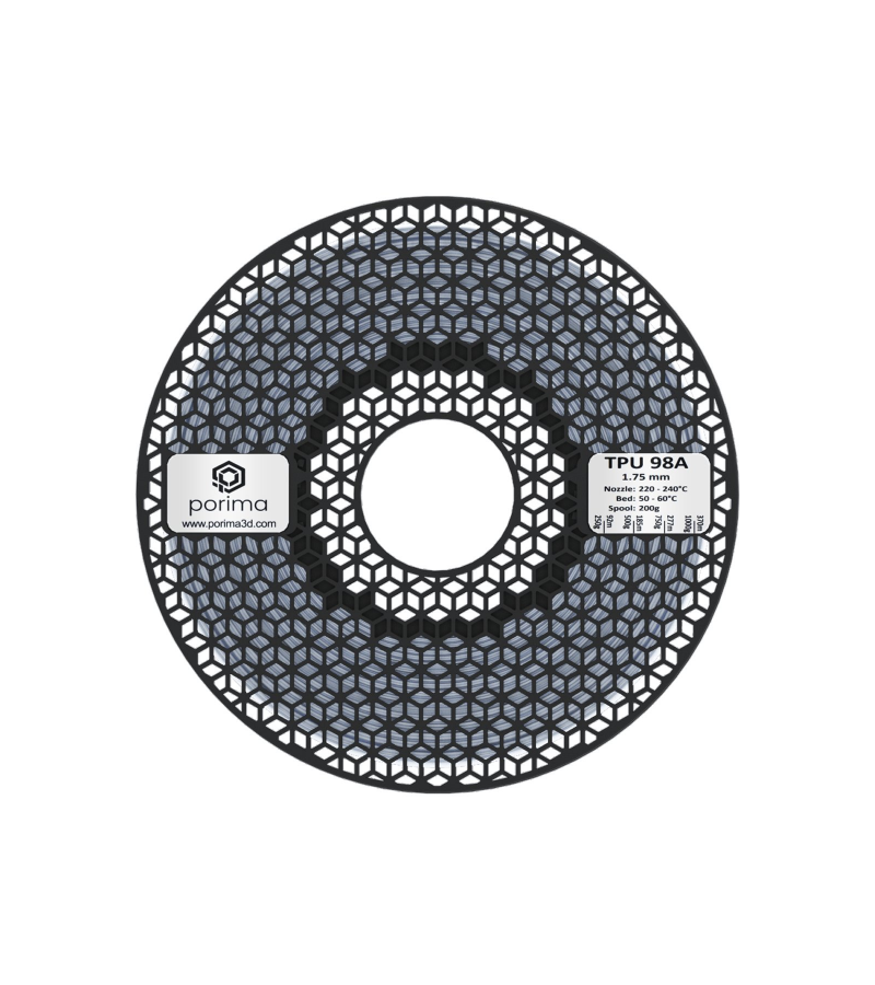 Porima TPU Flex 98A Filament Beyaz 1.75mm 1Kg