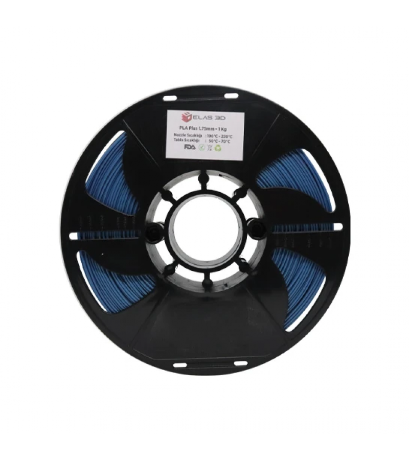 Elas 1.75mm Sedefli Mavi PLA Plus Filament 1kg