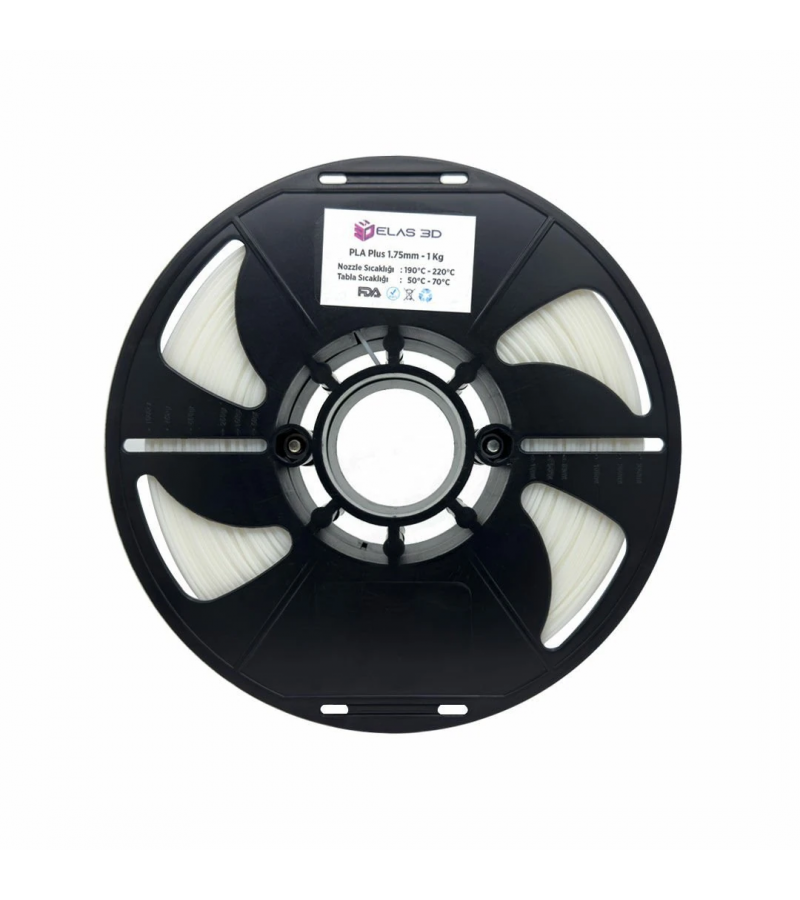 Elas 1.75mm İnci Beyaz PLA Plus Filament 1Kg