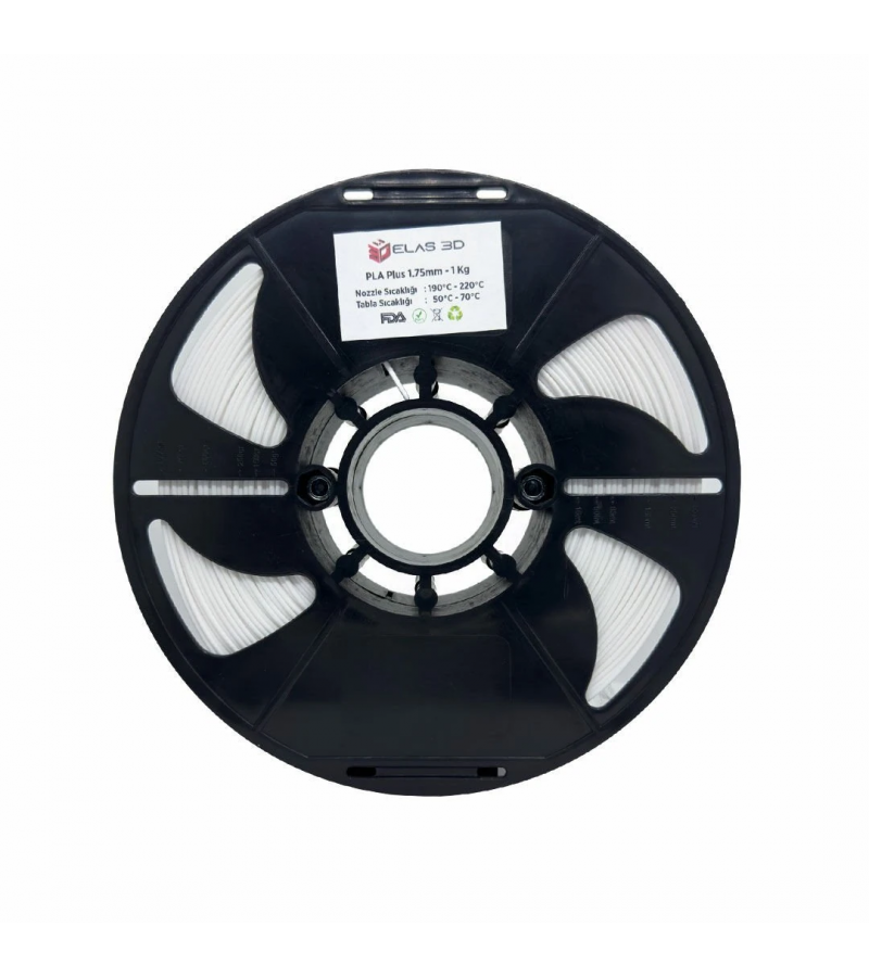 Elas 1.75mm Beyaz PLA Plus Filament