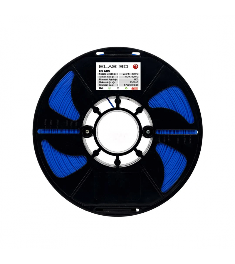 Elas 3D Mavi Hs ABS Filament 1.75mm 1kg