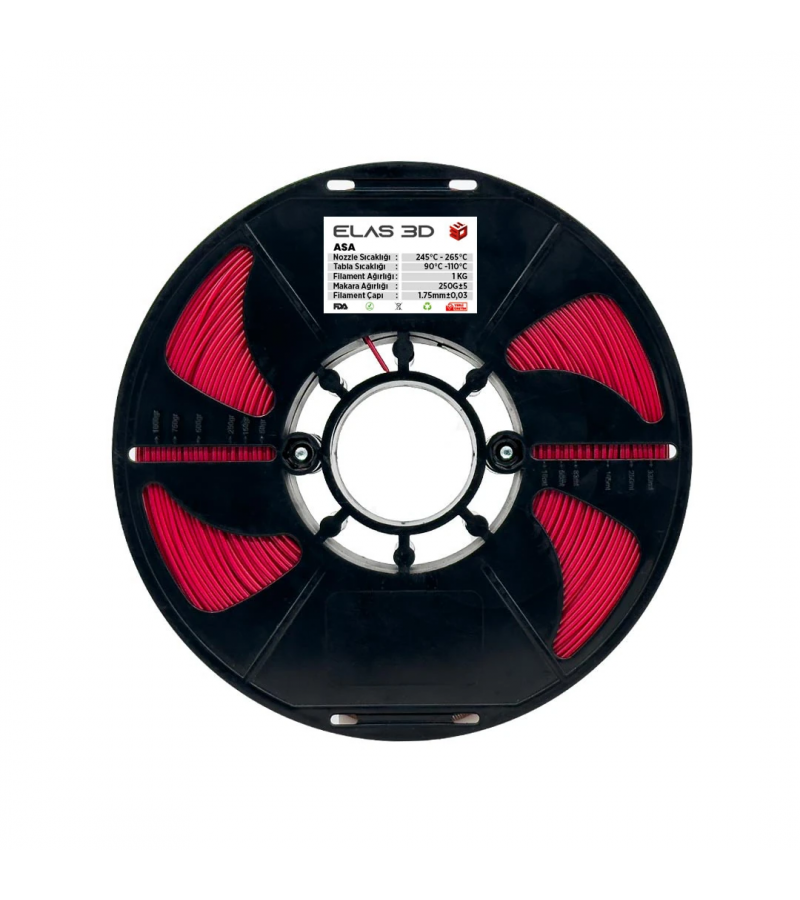 ELAS Kırmızı ASA Filament 1.75mm 1 KG