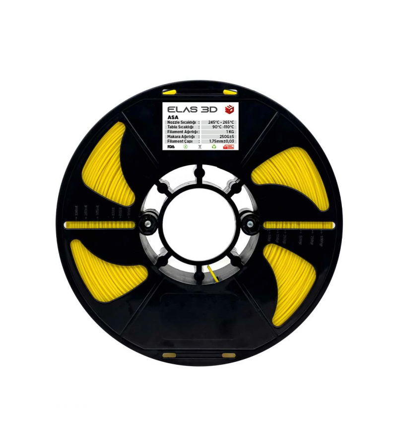 ELAS Sarı ASA Filament 1.75mm 1 KG