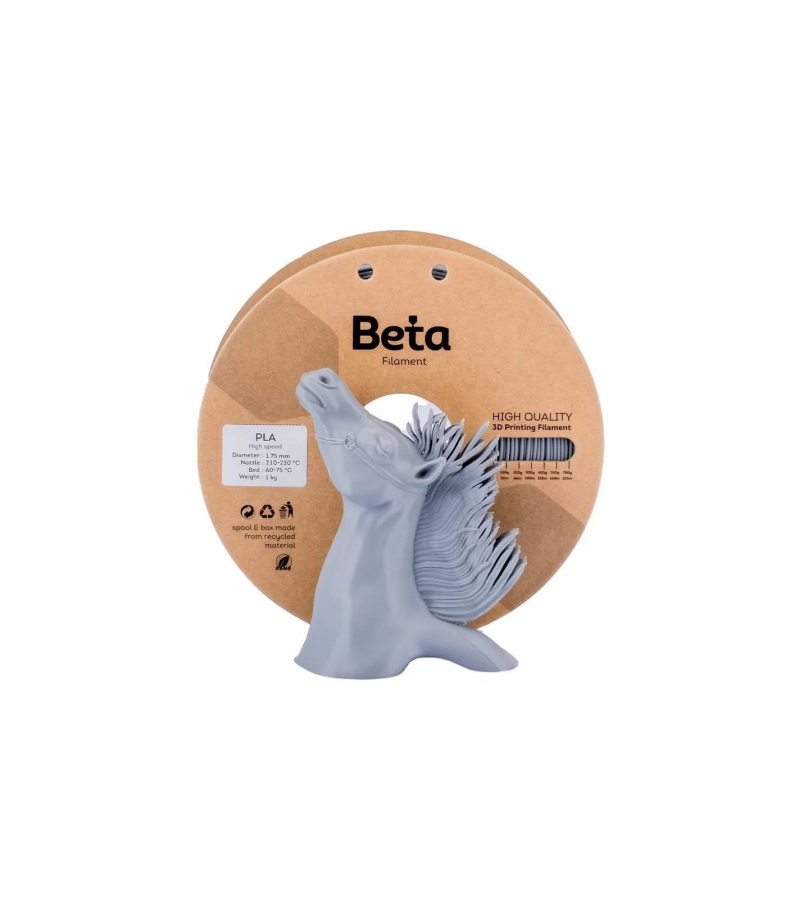 Beta Hyper PLA Filament Gri 1.75 mm 1 kg