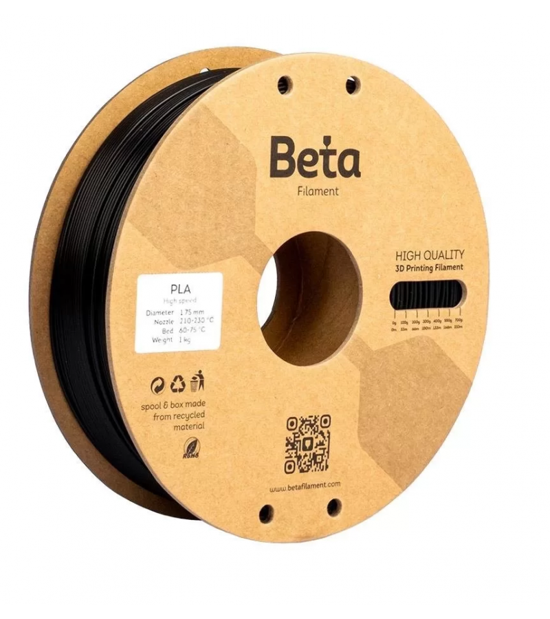 Beta Hyper PLA Filament Siyah 1.75 mm 1 kg